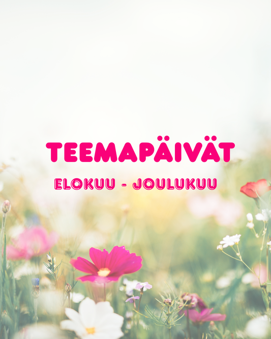Teemapäivät elokuu - joulukuu 2026, tulosta ilmaiseksi